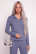 Brushed Knit Long Sleeve Top
