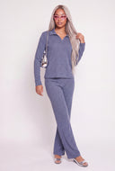 Brushed Knit Long Sleeve Top