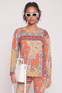 Bandana Print Top and Shorts Set