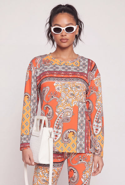 Bandana Print Top and Shorts Set