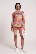 Bandana Print Top and Shorts Set