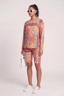 Bandana Print Top and Shorts Set