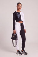 Bria Color Block Crop Top