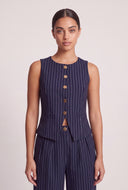 Lily Pinstripe Blazer Vest