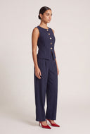 Lily Pinstripe Blazer Vest
