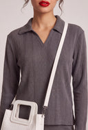 Haley Rib Knit Long Sleeve Top