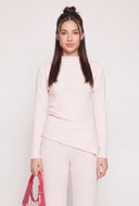 Kaelyn Rib Knit Asymmetrical Top