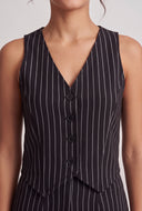 Bridget Pinstripe Blazer Vest