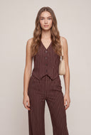 Bridget Pinstripe Blazer Vest