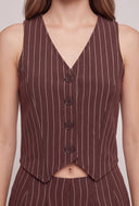 Bridget Pinstripe Blazer Vest