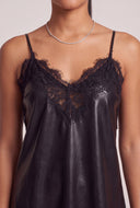 Vegan Leather Asymmetrical Cami