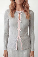 Keyhole Bow Rib Knit Top