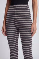 Striped Ribbed Slim Bootcut Pants