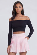 Soft Knit Off The Shoulder Crop Top