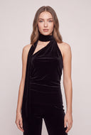 Velvet Scarf Top