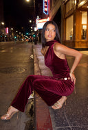 Velvet Scarf Top