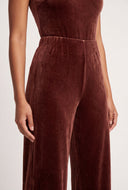 Velvet Wide Leg Pants