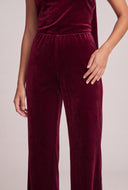 Velvet Wide Leg Pants