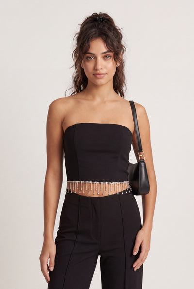 Glam Fringe Tube Top