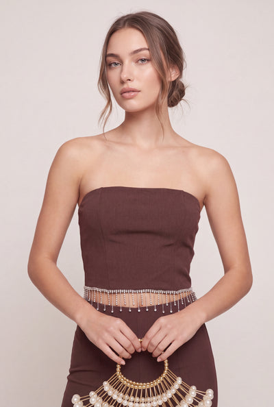 Glam Fringe Tube Top