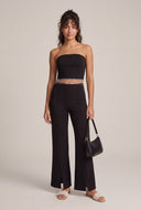 Slit Front Flare Pants