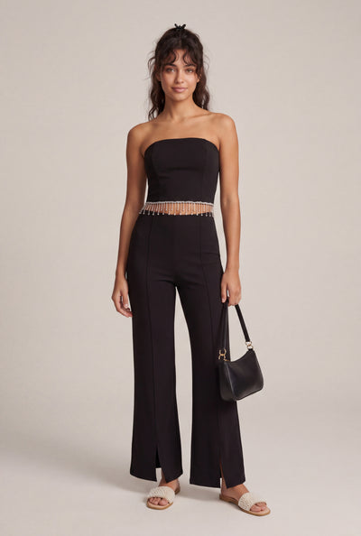 Slit Front Flare Pants
