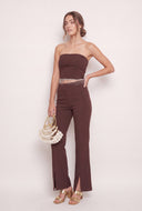 Slit Front Flare Pants
