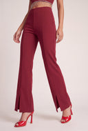 Slit Front Flare Pants