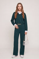 Calla Layered Look Pinstripe Top