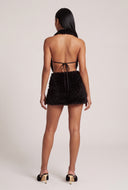 Estella Faux Fur Halter Top