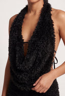 Estella Faux Fur Halter Top