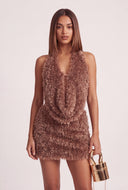 Estella Faux Fur Halter Top