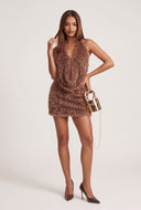 Estella Faux Fur Halter Top