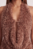 Estella Faux Fur Halter Top