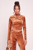 Jaslyn Velvet Crop Top