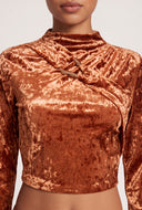 Jaslyn Velvet Crop Top
