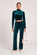 Jaslyn Velvet Crop Top