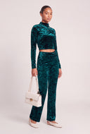 Jaslyn Velvet Crop Top