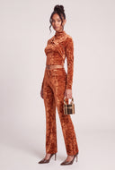 Jaslyn Velvet Flare Pants