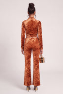 Jaslyn Velvet Flare Pants