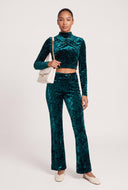 Jaslyn Velvet Flare Pants