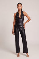 Vegan Leather Halter Top