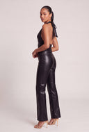 Vegan Leather Halter Top
