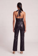 Vegan Leather Halter Top