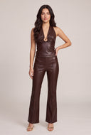 Vegan Leather Halter Top