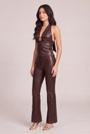 Vegan Leather Halter Top