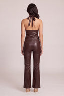 Vegan Leather Halter Top