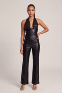Vegan Leather Bootcut Pants