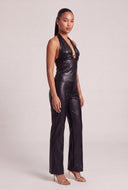 Vegan Leather Bootcut Pants
