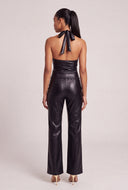 Vegan Leather Bootcut Pants